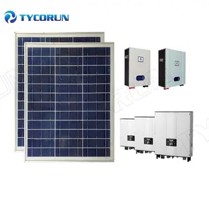 Tycorun3kwオールインワン太陽エネルギーシステム5kw 6kw 8kw 10kw 15kwグリッドタイドソーラーおよび風力発電システム (バッテリー付き)