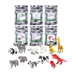 Bộ Gạch Khối Nhựa Cho Trẻ Em, 20 Khối Xếp Hình Mini Động Vật 3d 2 Trong 1 Yirun - Product Image 5