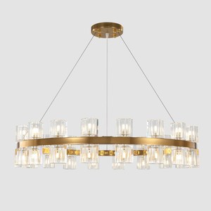 Lámpara Colgante de Cristal de Lujo Nórdico para Dormitorio, Comedor, Lámpara de Araña Moderna 1916, Lámpara de Araña Dorada 1916 - Product Image 4
