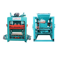 Machine à fabriquer des briques diesel Qt4 - 25 Machine semi-automatique à fabriquer des blocs creux Machine à fabriquer des briques en ciment à emboîtement