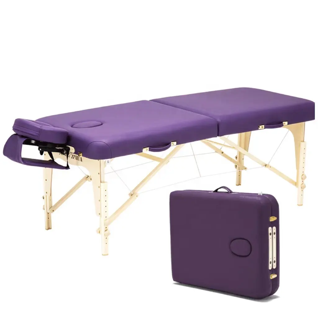 2 section wood folding massage bed