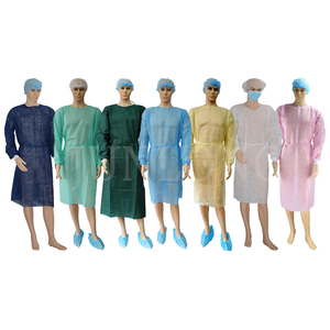 Bệnh Viện Sử dụng 25gsm 30gsm Kinh Tế áo choàng <span class=keywords><strong>Polypropylene</strong></span> cô lập áo choàng màu xanh lá cây màu vàng khách <span class=keywords><strong>gown</strong></span> - Product Image 6