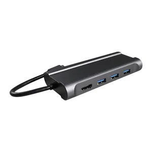 KUYIA Typ c stecker auf HDMI * 1 + USB * 3 + SD kartenleser 3,5 Audio für Macbook smartphone uk