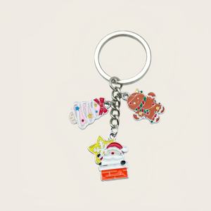 Portachiavi Serie Natalizia Cartoon Carino con Babbo Natale e Albero, Regalo di Capodanno per Amici e Famiglia - Product Image 5