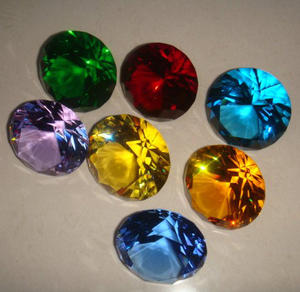 12 pisapapeles de cristal de vidrio multicolor con forma de diamante MH-9373 - Product Image 6