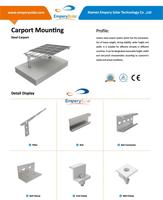 Système de montage solaire professionnel avec profilés en aluminium au sol/abri de voiture Kits de gestion de câbles photovoltaïques Supports de support de poteau