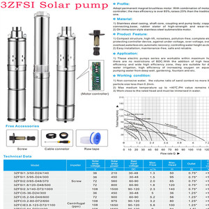 Sistema de Bomba de Agua <span class=keywords><strong>Solar</strong></span> con Inversor, Conjunto Completo de Bomba de Agua Sumergible <span class=keywords><strong>Solar</strong></span> para Agricultura en Venta - Product Image 6