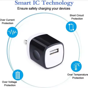 Vente en gros de chargeurs USB de couleur populaire avec prises américaines, chargeurs muraux universels 5W pour smartphones - Product Image 3