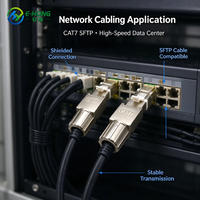 Konektor RJ45 CAT7 SFTP Tanpa Alat, Paduan Seng, Perisai Penuh 8P8C, Tanpa Crimp, 10Gbps 600MHz untuk Kabel Data Center