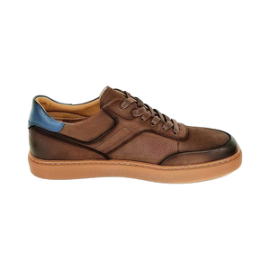 Chaussures plates décontractées pour hommes, chaussures respirantes en cuir véritable, à lacets, semelle extérieure en caoutchouc antidérapante, légères et confortables - Product Image 2