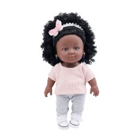 Muñeca Reborn de Silicona de Cuerpo Completo de 10 Pulgadas FiveStar, Muñeca de Vinilo Negra de 25 cm, Muñeca de Moda con Apariencia Realista