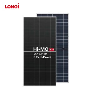Módulos Bifaciales de Alta Eficiencia Longi Hi-MO X10 LR7-72HVD 625-645M, Paneles Solares de 630W 640W 645W 650W 660W - Product Image 1