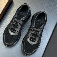 Baskets Homme Rétro en Daim Patchwork, Tige Mixte, à Lacets, Chaussures de Sport Décontractées, Légères et Épaisses, Style Italien, Luxe Original