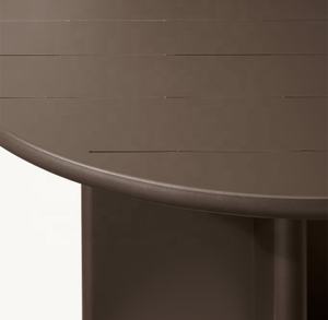 Sassanid Outdoor Recién llegado Patio Garden Sets Hotel Resort Hecho a mano Tubular <span class=keywords><strong>Palma</strong></span> Juego de comedor redondo de aluminio - Product Image 3