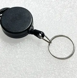 Mini Carretel de plástico para Chaveiro de crachá, cordão para chaveiro, DIY, Carretel com crachá