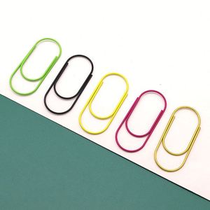 X809-1 50mmPaper <b>Clip</b> Metal Wire <b>Clips</b> File Index <b>Clamp</b> Widened Fat Paper <b>Clips</b> Colored Large Paperclips Bookmark ForHome Office - Product Image 3