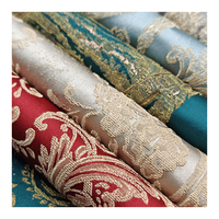 Tissu Jacquard Damassé 2024 pour Tapisserie et Canapé, Décoration Intérieure Bleue, Nappe en Coton en Gros pour Hôtel, Cantonnière Européenne en Acrylique