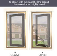 Moustiquaire magnétique à fermeture automatique Diy Magnetic Window Screen Window Window Frames with Grey Mesh