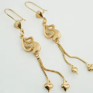 2022 Hot Sale china supplier wholesale Long Women Earrings Gold Plated Dangling Drop Earrings