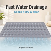 Tapis de bain antidérapant en PVC durable, taille personnalisable, pour salle de bain, utilisation sous la douche, tapis de bain antidérapant