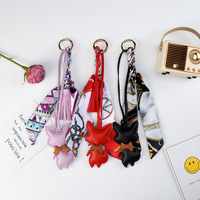 Porte-clés de luxe en cuir PU écologique avec pampille, design anime chat de créateur, breloque de sac animal, pendentif pour clés de voiture et sac à main