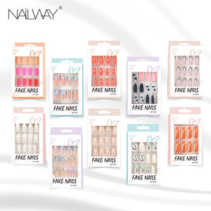 Precio al por mayor 24 piezas ABS rayas coloridas <span class=keywords><strong>pegamento</strong></span> <span class=keywords><strong>de</strong></span> almendra medio en <span class=keywords><strong>uñas</strong></span> <span class=keywords><strong>postizas</strong></span> <span class=keywords><strong>para</strong></span> mujeres y <span class=keywords><strong>niñas</strong></span> - Product Image 6