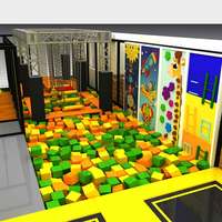 Centro de Juegos Interior de Plástico con Tobogán en Espiral y Piscina de Pelotas para Niños, Uso Comercial, Capacidad de 100-500 kg, Más de 10 Pasajeros