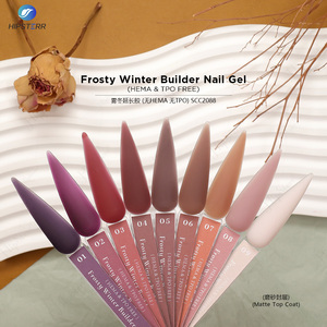 Gel UV à faible émission de chaleur pour extension d'ongles, couleur foncée, haute viscosité, pour hiver rigoureux, sans HEMA ni TPO, en pot, OEM - Product Image 4