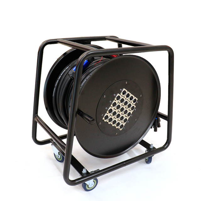 Portable Audio Snake Cable Wire Reel 8\16\24\32 Channel Multicore XLR Audio Cable Reel Drum 20m 30m 50m
