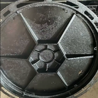 Couvercle de regard circulaire en fonte ductile à double étanchéité anti-affaissement pour inspection des égouts, fourni par l'usine