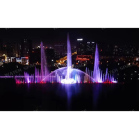 Fuente Flotante para Lagos y Ríos con Software de Programación Musical, Controlador LED de Color, Decoración Acuática Urbana, Personalizable OEM