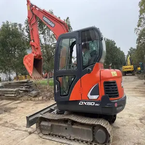 In Shanghai Fabriek Prijs Originele Doosan Dx60 Graafmachine Gemaakt In Korea Doosan Gebruikte Graafmachine