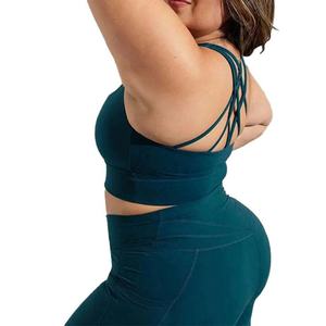 Nouvel ensemble de vêtements de sport respirants personnalisés pour femmes, haut de yoga, ensemble de vêtements de sport sans couture, soutien-gorge de course à pied grande taille pour femmes - Product Image 4