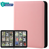 Classeur de cartes à collectionner TC, 9 pochettes, fermeture éclair, en cuir PU, album double face pour cartes de jeu TCG