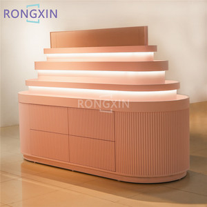 Estante Flotante de Madera para Exhibición de Maquillaje y Cosméticos, Vitrina de Pared para Tiendas de Belleza - Product Image 1