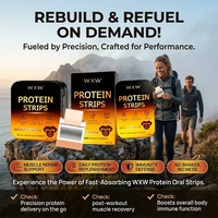 Bandes orales de protéines à marque privée, dissolvables, favorisant le métabolisme énergétique, supplément de protéines naturelles dissolvables