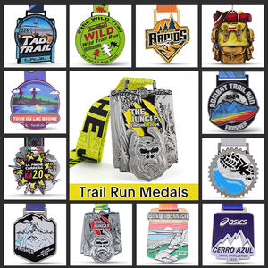 Médaille personnalisée de défi de course sur <span class=keywords><strong>sentier</strong></span> côtier de l'île de Hong Kong, médaille sportive personnalisée en émail 3D en alliage de zinc combiné - Product Image 2