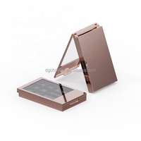 Boîte de kit de maquillage pour ombre à paupières, petite palette de fard à paupières personnalisée, couleur or rose scintillant, 2 couches