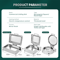 Chauffe-Plat Électrique Professionnel en Acier Inoxydable avec Contrôle Numérique de la Température – Rectangulaire, Carré ou Rond pour Hôtels et Traiteurs