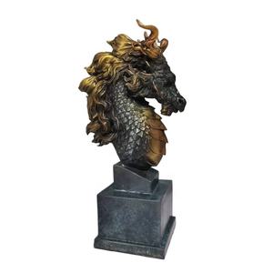 ขายส่งทองเหลืองรูปปั้นBronzeหัวมังกรการทําสมาธิตุ๊กตาสัตว์คอลเลกชันFigurineหล่อเทคนิคMascot Theme - Product Image 2