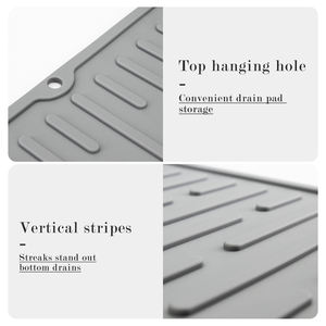 Безопасный силиконовый коврик для мытья посуды без бисфенола А, большой коврик для сушки посуды для кухни, термостойкий держатель для горячего горшка - Product Image 3