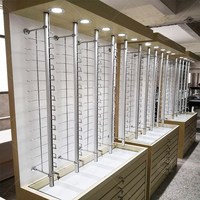 Vitrine en Verre pour Magasin d'Optique, Fabrication Guangzhou, Présentoir de Lunettes de Soleil avec Étagères en Verre, Conception de Kiosque à Lunettes