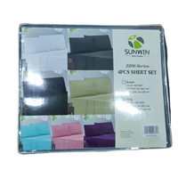Parure de draps King Size en microfibre écologique 1800 fils, broderie 3 lignes, draps-housses unis doux pour hôtels