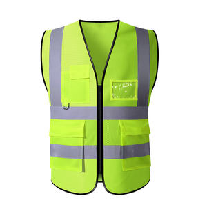 Gilet de sécurité réfléchissant QIAOSAFETY, classe 2 ANSI, avec éclairage LED, design multi-poches, logo personnalisé, alimenté par batterie - Product Image 4