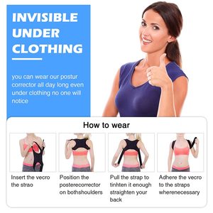Postura Correttore Regolabile Parte Superiore della Schiena Brace per Clavicola Supporto <span class=keywords><strong>e</strong></span> di Fornire Sollievo dal Dolore Al Collo Schiena <span class=keywords><strong>e</strong></span> Spalla - Product Image 5