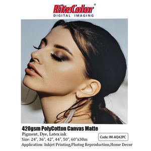 Rollo de <span class=keywords><strong>lienzos</strong></span> de archivo de polialgodón con impresión de inyección de tinta al por mayor para pintura acrílica de gran formato - Product Image 2