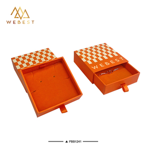 Webest Orange Moderne Schmuckbox Papier-Schublade Schmuckschatulle Papierboxen für Schmuck - Product Image 3