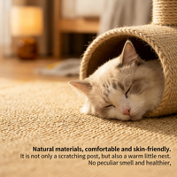 Tapis à gratter pour chat en sisal naturel, lit de repos et de jeu pour animaux, planche à gratter résistante à l'usure, coussin de protection pour chat, canapé pour chat