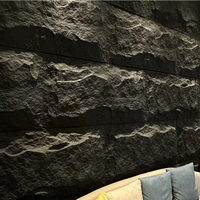Panneau mural en pierre PU imperméable, pierre de culture 3D, faux rocher, revêtement mural extérieur, panneau de pierre artificielle pour extérieur