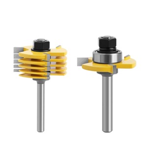 2 ، 12 ، سكين فتحة عرقوب 3 أجنحة طقم بتات جهاز توجيه 7 شفرة قاطع طحن كربيد الأسمنت لأعمال النجارة OEM Altin - Product Image 2